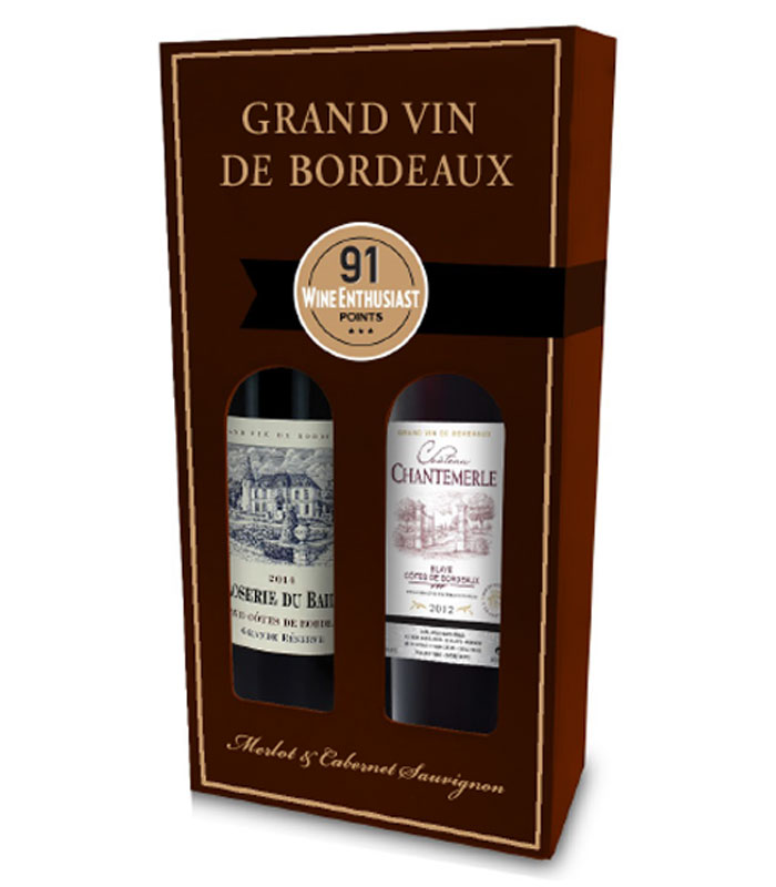 Grand Vin de Boureaux 2 x 750ml Gift Set Costco Canada